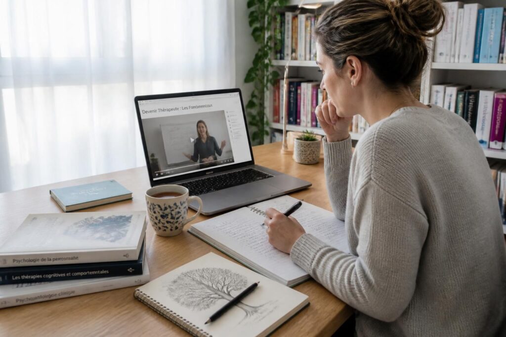 découvrez notre formation de thérapeute en ligne alliant liberté d’apprentissage et exigences professionnelles pour une carrière réussie.